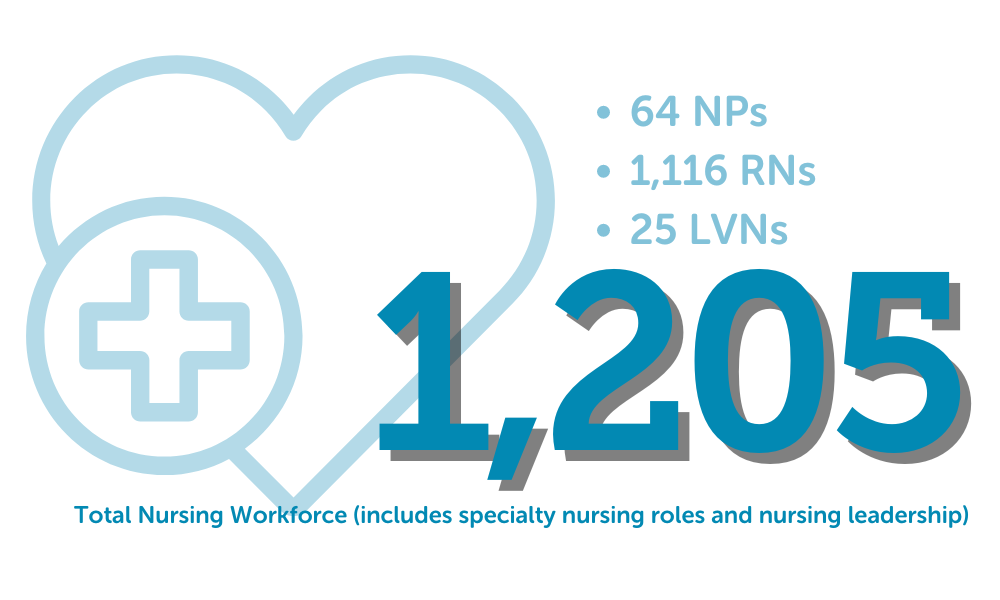 Infographic showing Valley Children's Nursing Staff statistics
