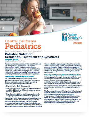 July 2024 Edition of Central California Pediatrics cover