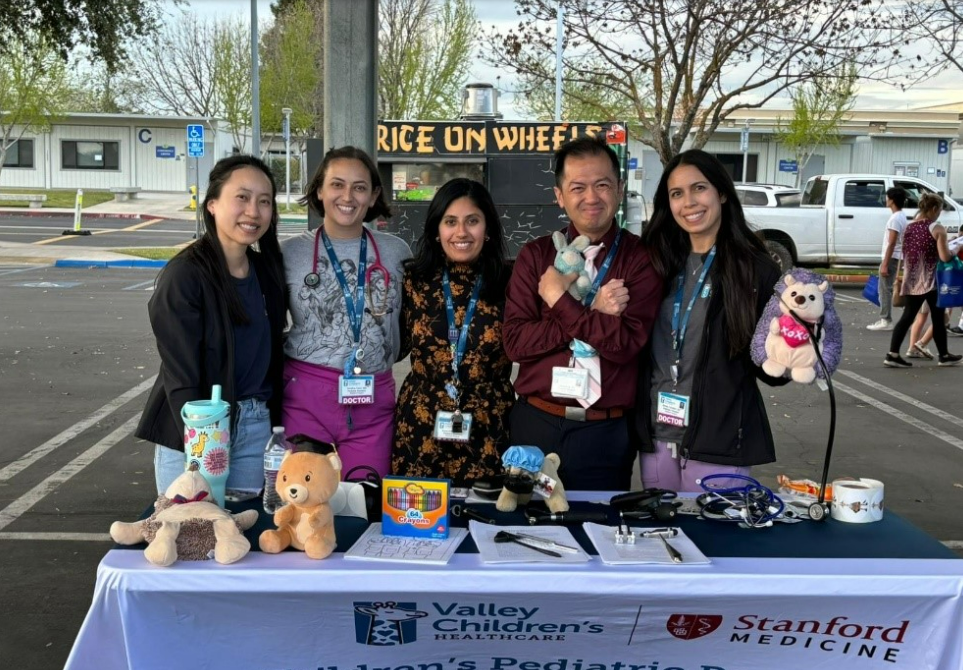 Photo of Valley Children's residents at a community health fair