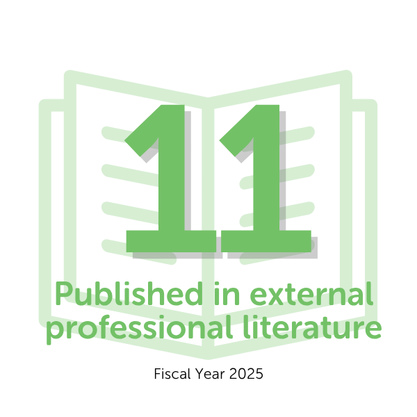 In FY25, 11 VCH nurse publications in external professional literature